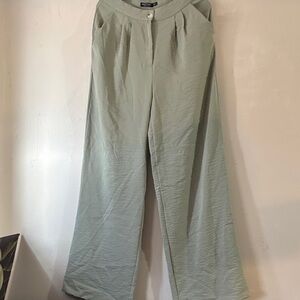 Nasty Gal Mint Green Wide-Leg Trousers